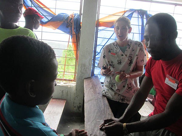 Glo Germ project in Chabin, Haiti