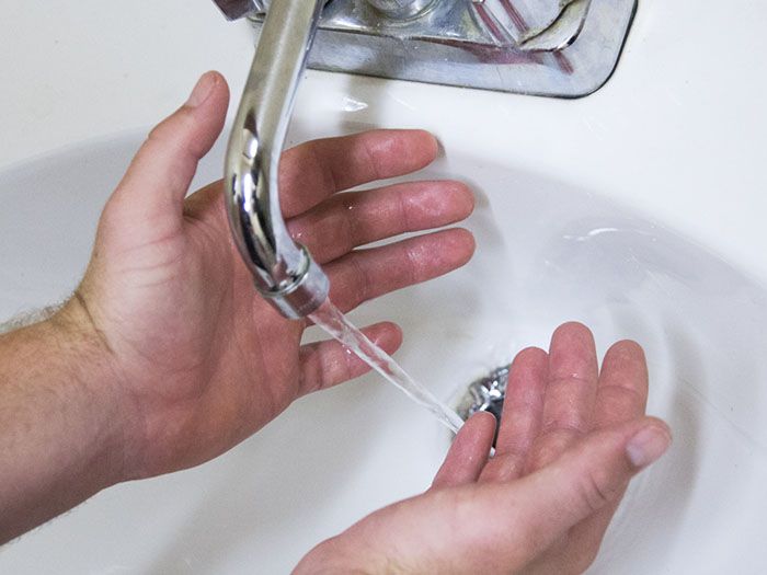 Step 3: Wash hands with soap and water